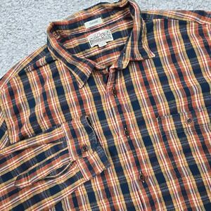 J.Crew Mens Plaid Flannel Button Up Shirt Size XLT Classic Fit Campcore Outdoors